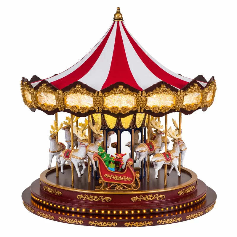 17" Deluxe Christmas Carousel