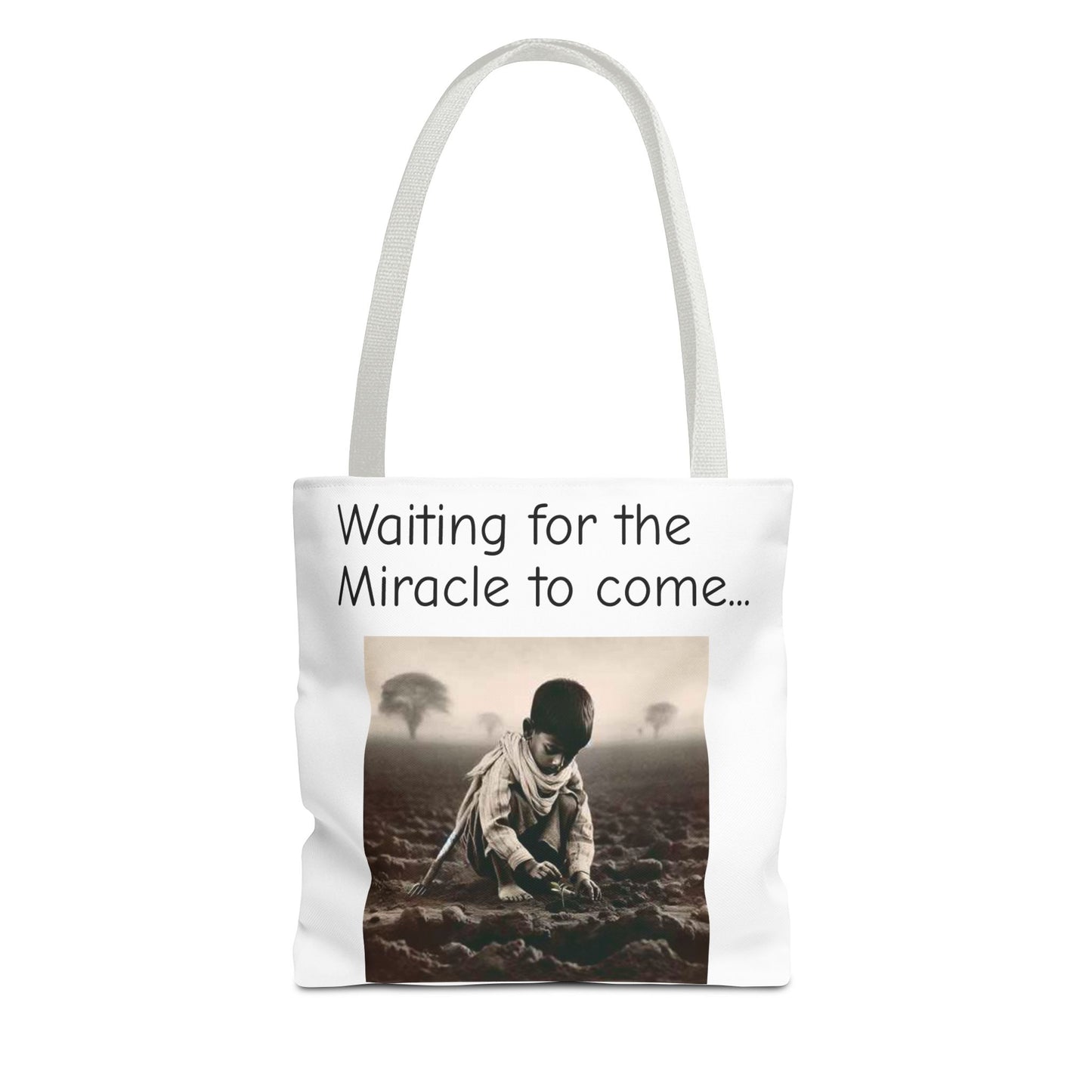 Tote Bag — "Waiting for the Miracle to Come" Inspirational Photo Tote