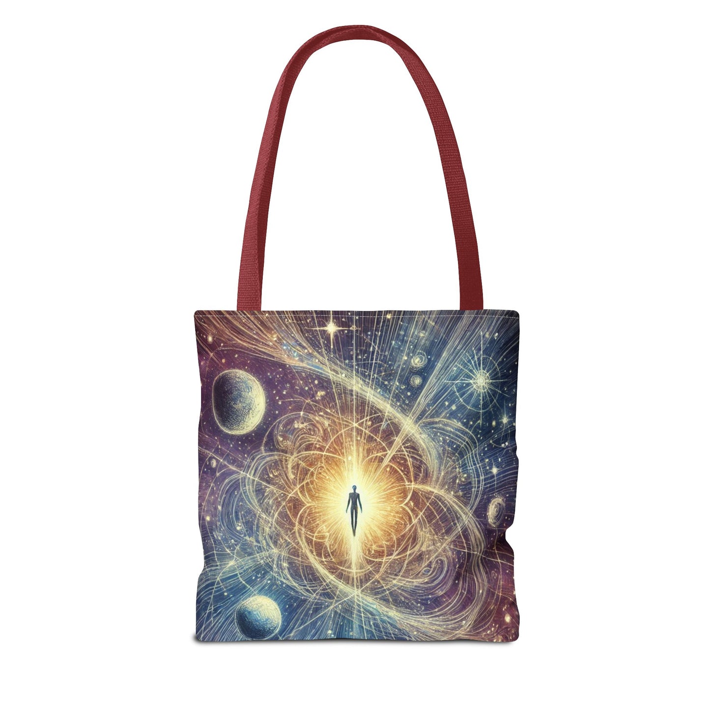 Cosmic Awakening Tote Bag — Spiritual Galaxy Design, 'Inner Light' All-Over Print