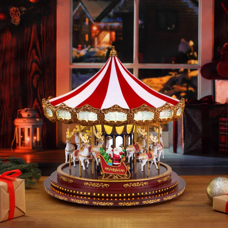 17" Deluxe Christmas Carousel