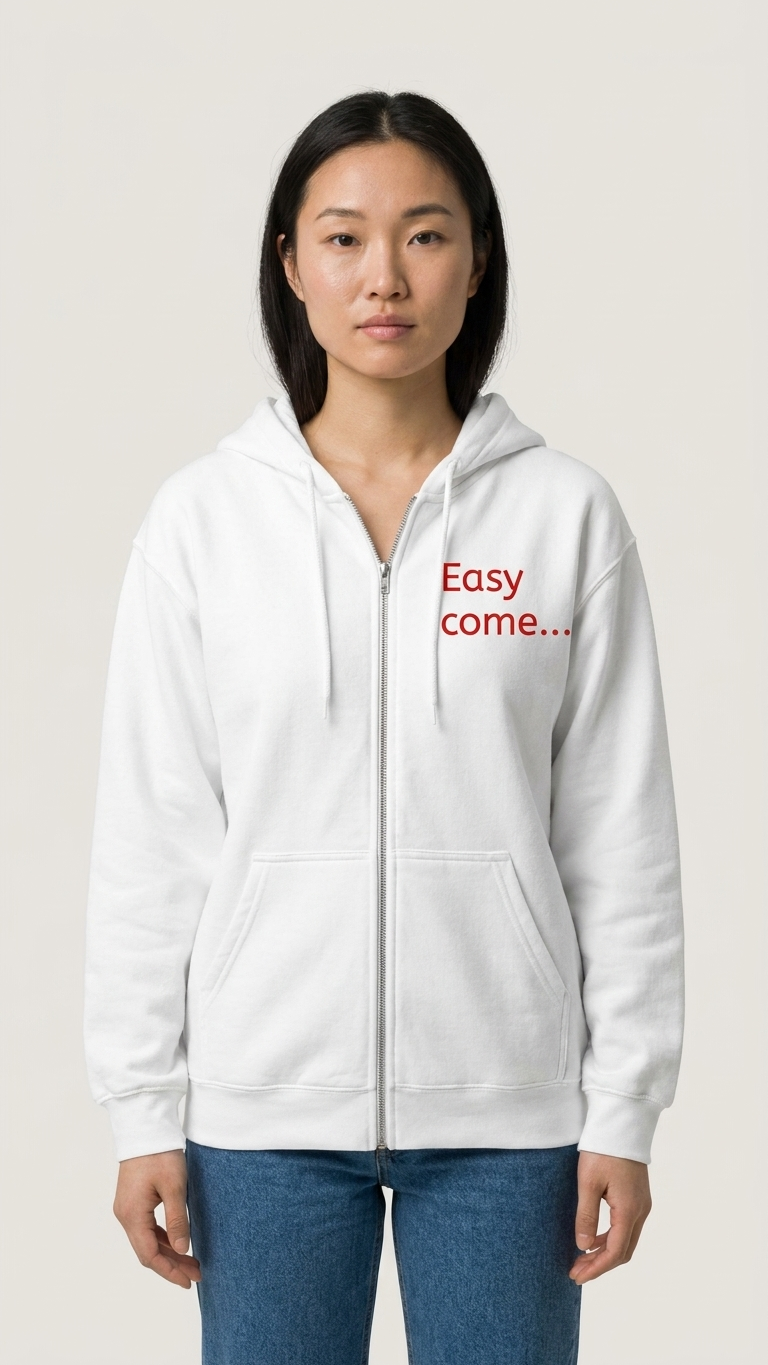 Zip Hoodie — "Easy Come... Easy Go..." Dandelion Graphic