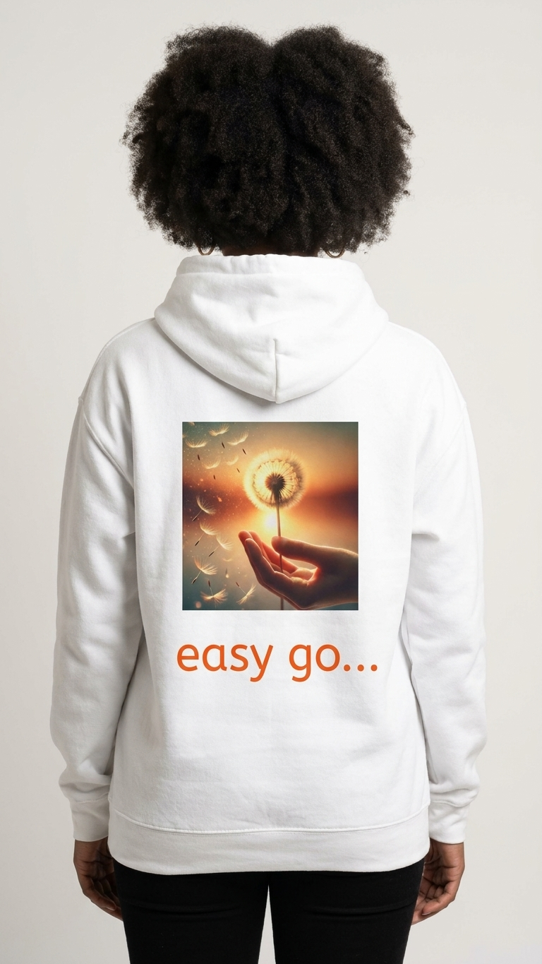 Zip Hoodie — "Easy Come... Easy Go..." Dandelion Graphic