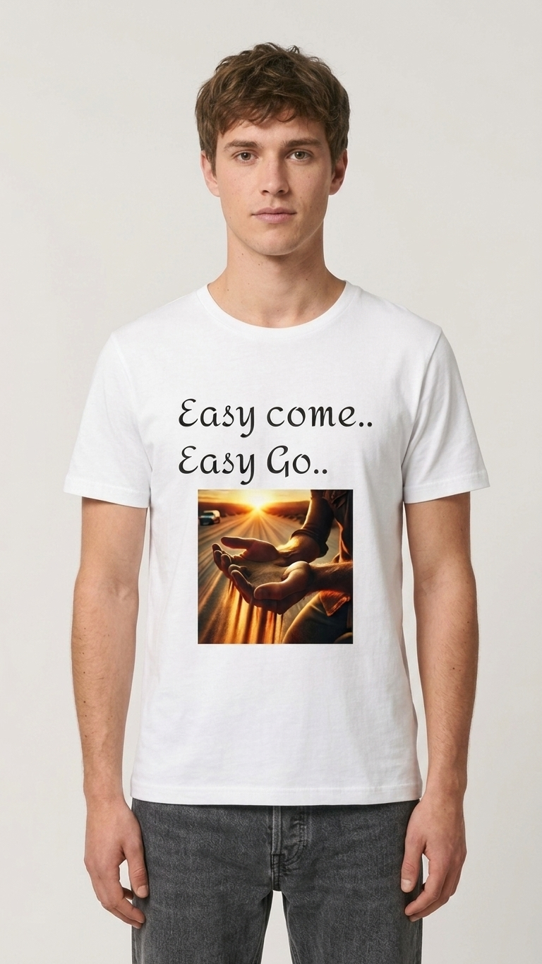 Easy Come Easy Go T-Shirt — Sunset Hands Inspirational Graphic Tee
