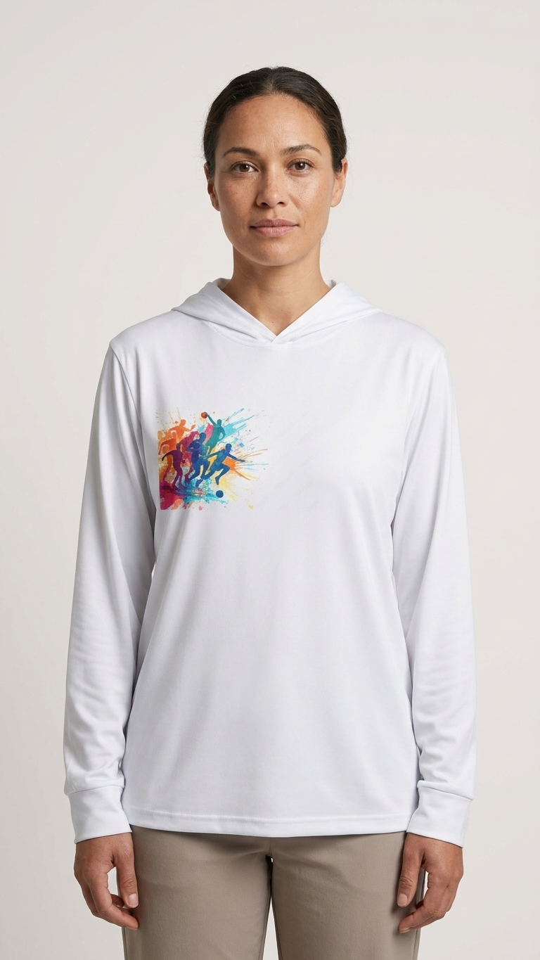 Sports Warmup Hoodie — Color Splash Athletic Pullover (Just Sport)