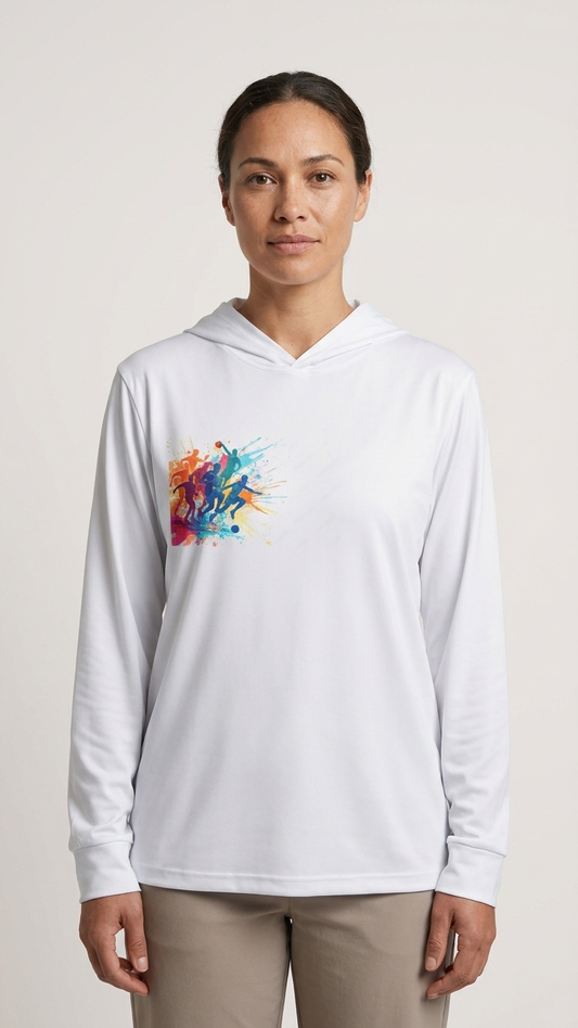 Sports Warmup Hoodie — Color Splash Athletic Pullover (Just Sport)