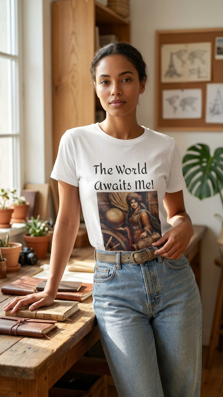 Women’s Tee - The World Awaits Me