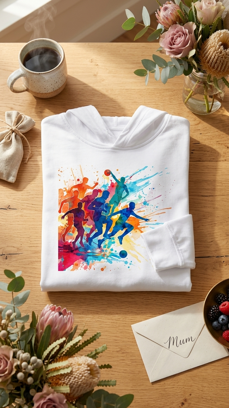 Sports Warmup Hoodie — Color Splash Athletic Pullover (Just Sport)
