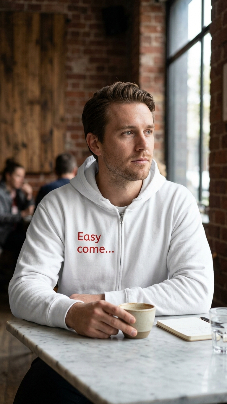 Zip Hoodie — "Easy Come... Easy Go..." Dandelion Graphic