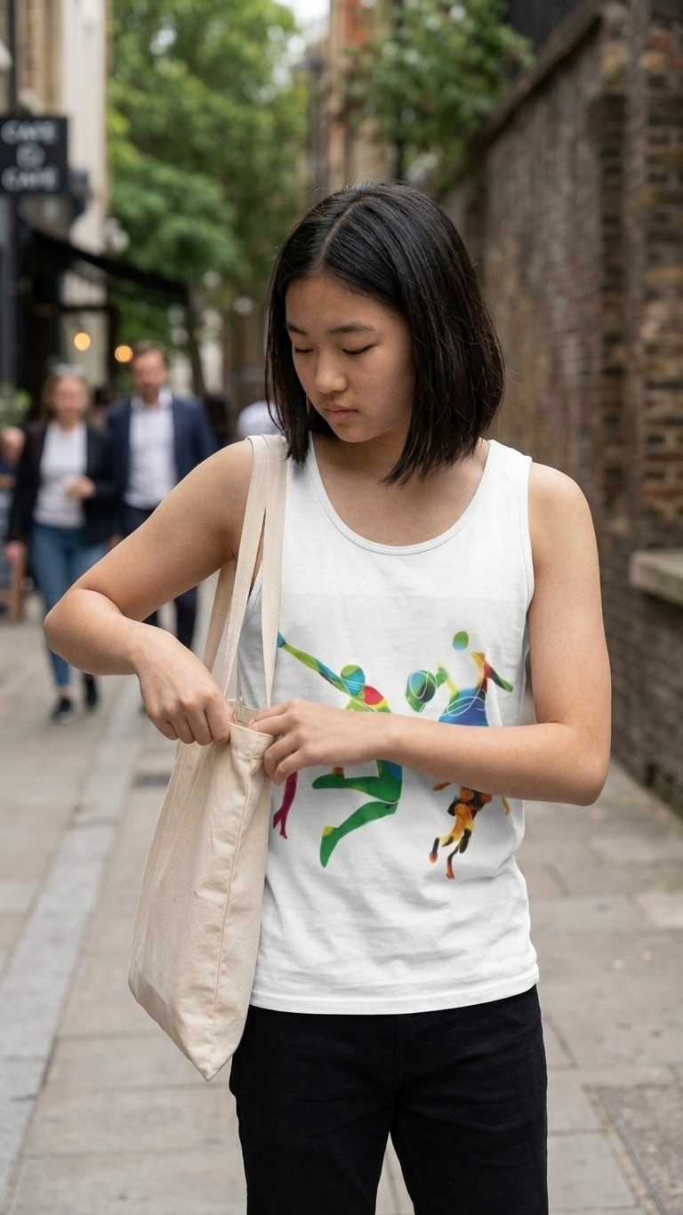 Unisex Volleyball Players Colorful Silhouette Tank Top
